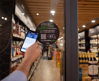 Support stickers in retail environments